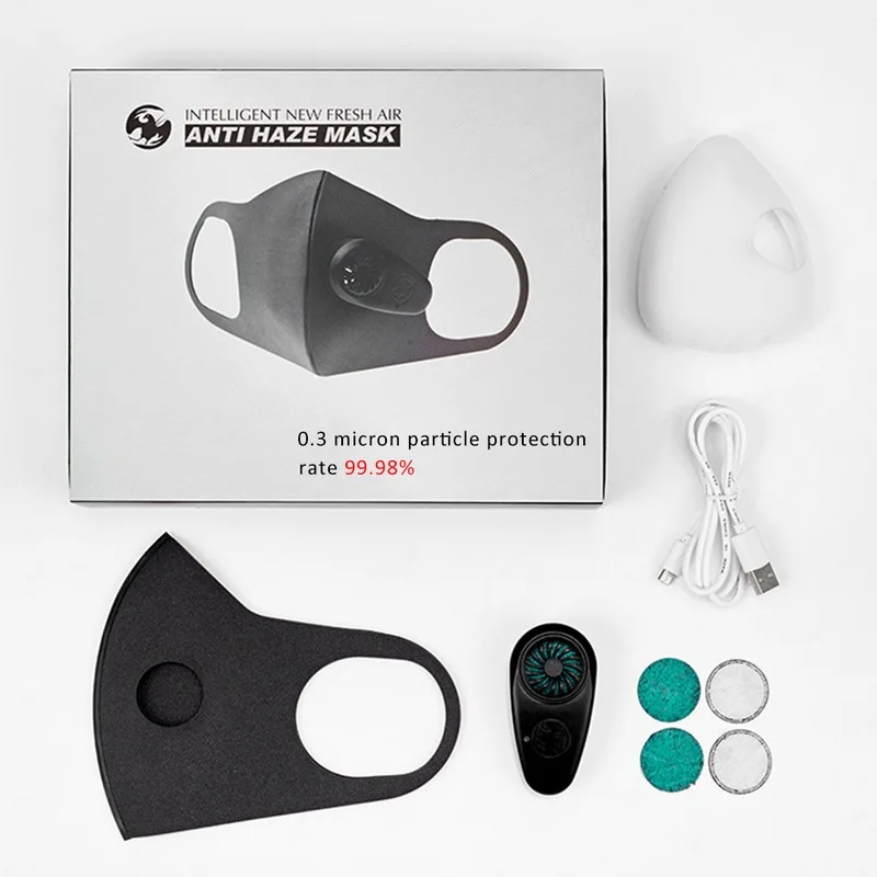 

PM2.5 Electric Cycling Face Mask With Filter Dust-proof Anti-fog Respirator Anti-Pollution N100 Sport Face Mask For Outdoor