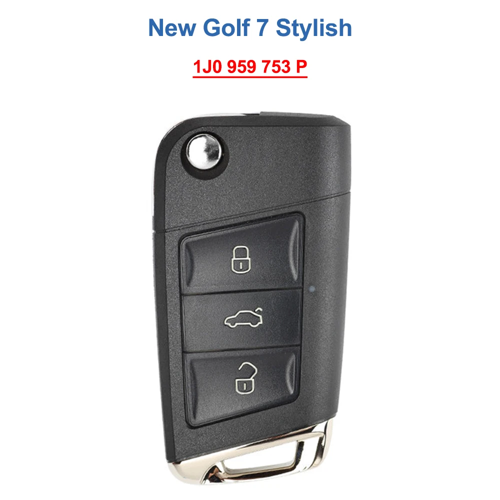 KEYECU 3 Taste Neue Golf 7 Stilvolle Fern Auto Schlüssel 433Mhz
