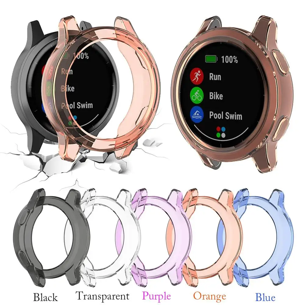 Для Garmin Vivoactive 4 цветной ТПУ протектор для часов анти-капля чехол Защитная