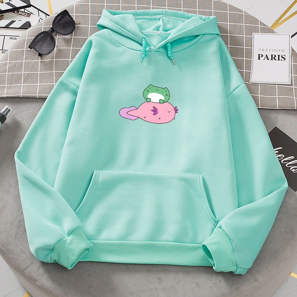 

Frog Printed Graphics Hoodies Sweatshirt Women Funny Hoodie Kawaii Harajuku Oversized Womens Tops Clothes Korean Streetwear