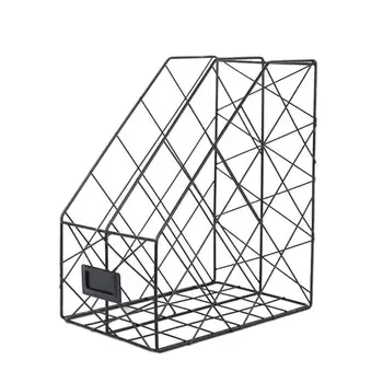 

1PC Nordic Gird Desktop Creative Metal Magazine Document Rack for Home