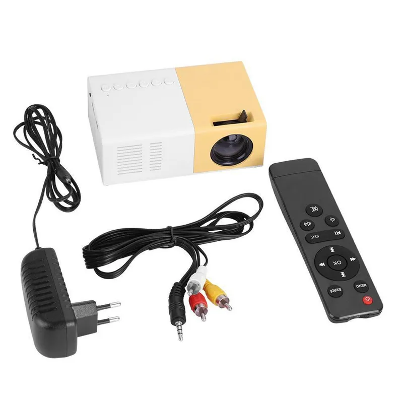 

Portable Projector J9 1080P Mini Projector Home Theater Projector Cinema Multimedia Support VGA AV USB HDMI Micro SD Input