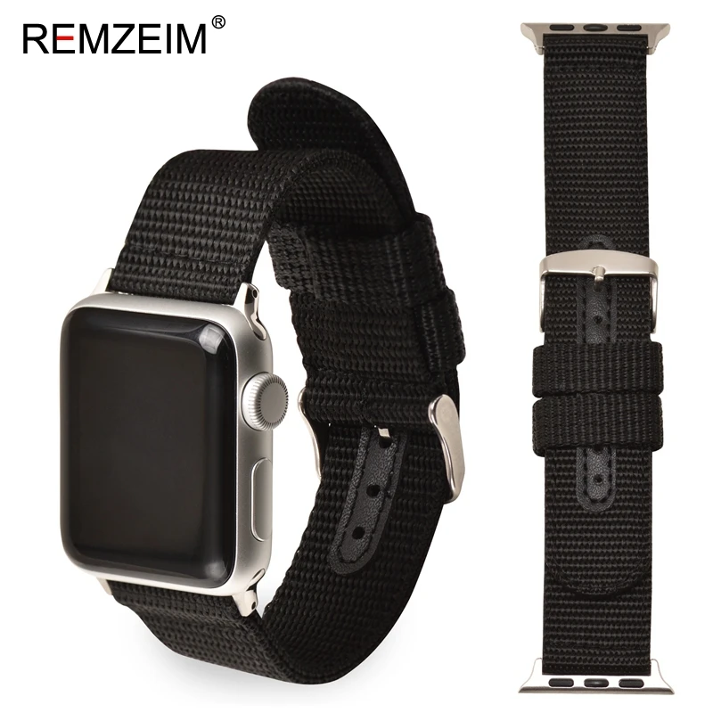Ремешок нейлоновый для наручных часов Apple Watch Band 42 мм 38 спортивный браслет Series