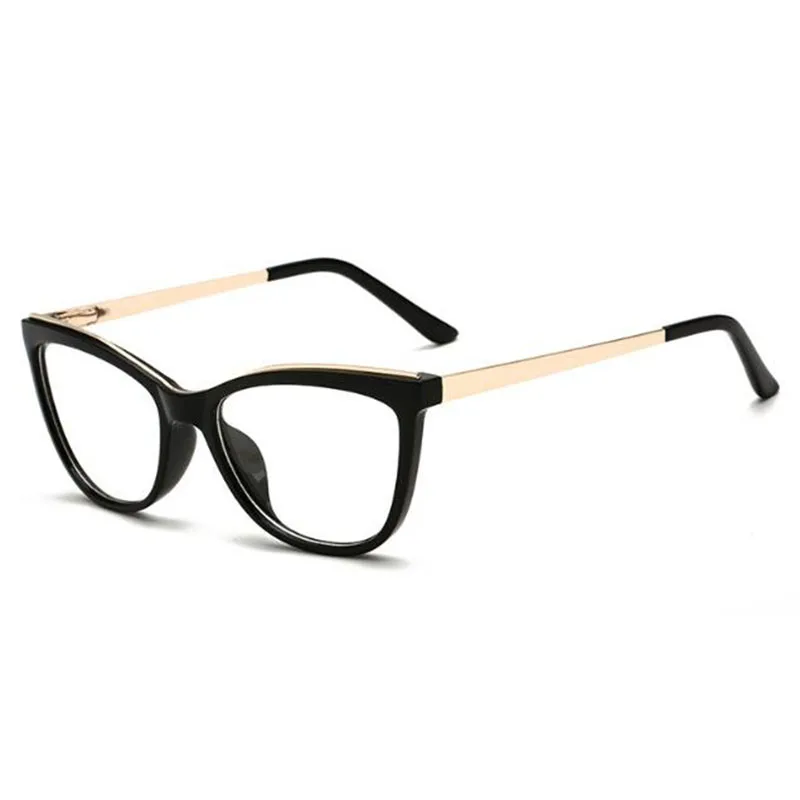 Diopter 0 -0.5 -0.75 -1.0 -1.5 -2.0 -3.0 To -8.0 Myopia Glasses Anti Blue Light Cat Eye Big Frame Prescription Eyewear 6