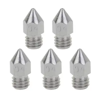 

5PCS MK8 Nozzle 0.4mm M6 Threaded Stainless Steel for 1.75mm Filament 3D Printer Extruder Print Head