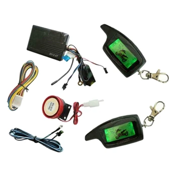 

Two-Way Motorcycle Anti-Theft Device System Motorcycle 2 Road Anti-Theft Vibration Sensor Lcd Remote Control