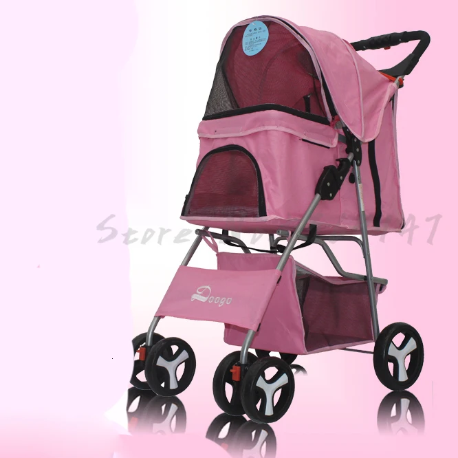 

Outing Small and Medium-sized Light Pet Stroller Dog Stroller Folding Four-wheeled Cat and Dog Universal Dog Supplies