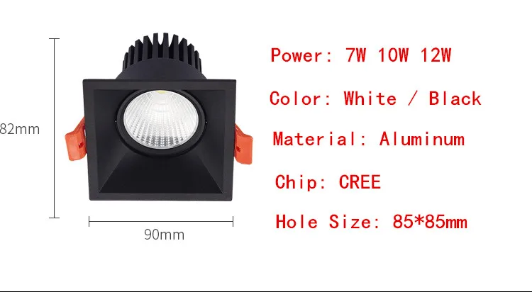贤城暗装射灯led天花灯筒灯嵌入式牛眼灯cob孔灯科锐高显指5w10w-tmall_08