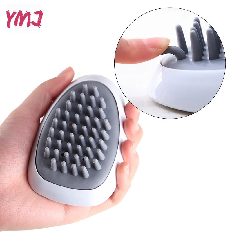 

Силиконовая Массажная щетка для кожи головы, 1 шт., Массажная щетка для спа, душа, расческа для волос, мини-щетка для волос, массажная расческа «Меридиан»