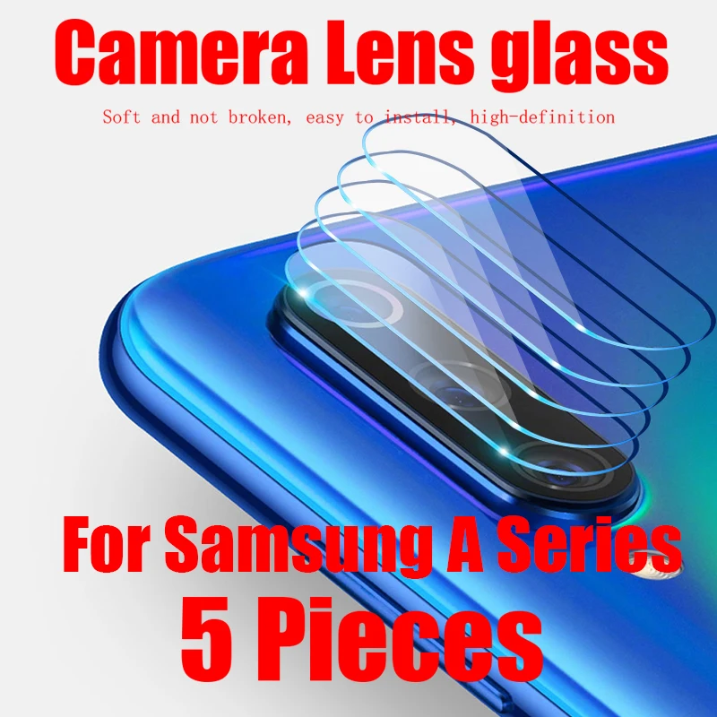 

5 Pieces Camera lens glass on for samsung a50 2019 protector film for galaxy a10 a20 a30 a40 a70 back len tempered glass safety