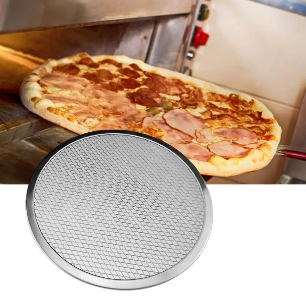 Durable Pizza Baking Tray Scratch Resistant Pizza Pan Non-stick Round Heat-resistant Baking Tray