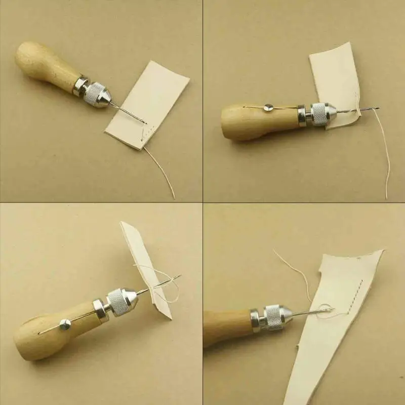 DIY Набор для шитья кожи игла и вощеная нить кожаный парусный холст тяжелый ремонт профессиональный Быстрый швейный станок швейные инструменты Шило