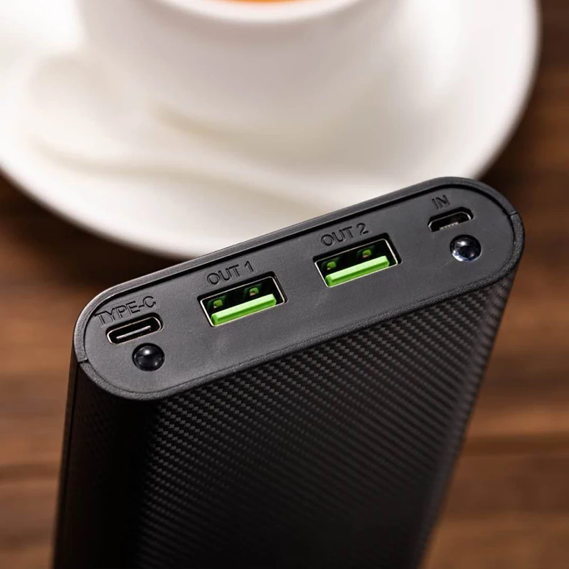 8x18650 чехол для внешнего аккумулятора Type C QC 3 0 зарядное устройство Бесплатная