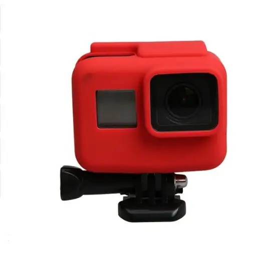 Red Мягкий силиконовый защитный чехол бампер для GoPro Hero 5 6 7 Hero5 Hero6 Hero7 черный корпус камеры рамка - Цвет: Red