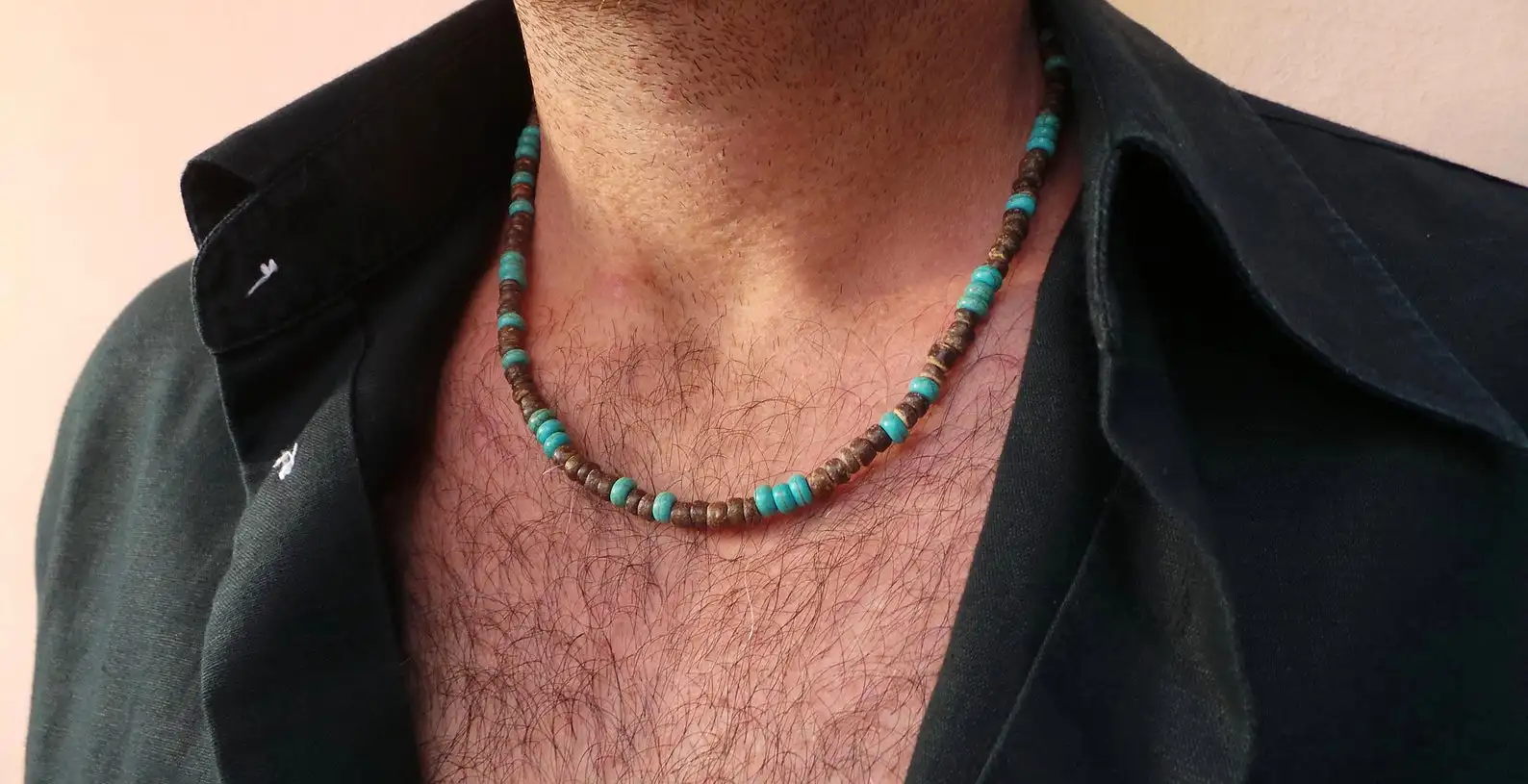男性用アフリカンネックレス 男性用アフリカンビーズジュエリー サーファーネックレスギフト 木製ビーチネックレス Power Necklaces Aliexpress
