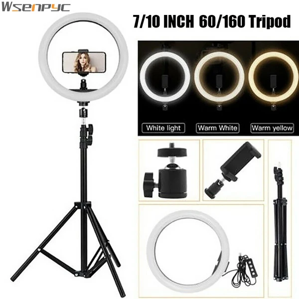 US $200.00 Wsenpyc New Led Ring Light 26cm Light With 50160cm Tripod Electrical Lights For Use In Professional Quality Photography