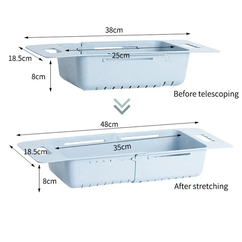 Collapsible Kitchen Colander Fruit Vegetable Strainer Drainer Washing Basket Plastic Drain Vegatable Basket Food Drainer Tools