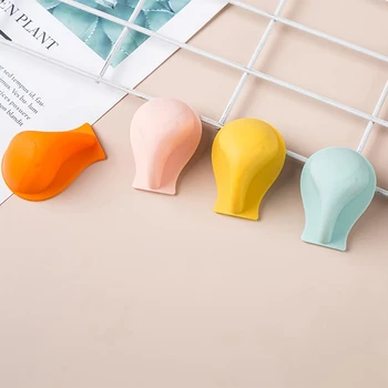 

N1Pcs Silicone Wardrobe Handle Drawer Knobs Stickable Dresser Knob For Furniture Window Glass Door Cartoon Elephant Knobs