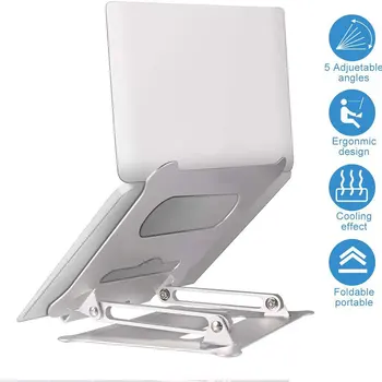 

Aluminum Alloy Adjustable Laptop Stand Folding Portable for Notebook MacBook Computer Bracket Lifting Cooling Holder Non-slip
