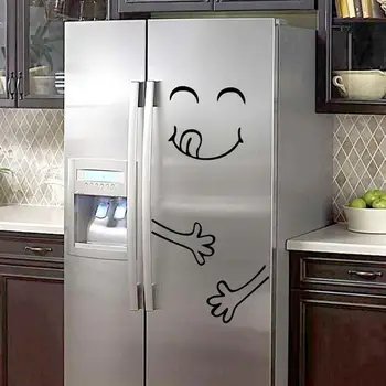 Cartoon Refrigerator Window Cabinet Kitchen Refrigerator Cute Wall Sticker Sticker Decal Art Decorative Refrigerator K7Z2