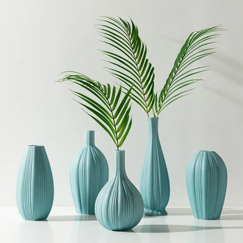 

Modern ceramic vase home decoration living room flower arrangement handmade ceramic vase porch TV cabinet decoration