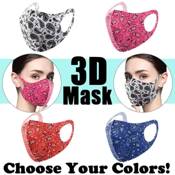 

4PCS Adult Cloth Face Mask Washable Reusable Mouth Mask Windproof Face Shield Face Shield Breathable mondmaskers Mascherine