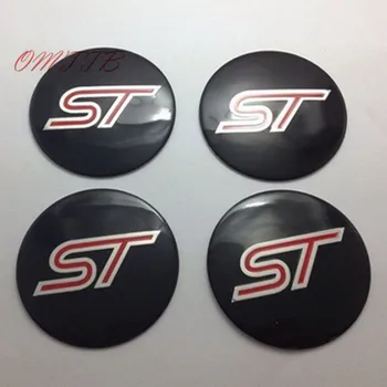 

4pcs 56mm ST Emblem Wheel Hub Caps Center sticker for Focus 2 Focus 3 ST FIESTA Kuga FUSION ESCAPE EDGE car styling
