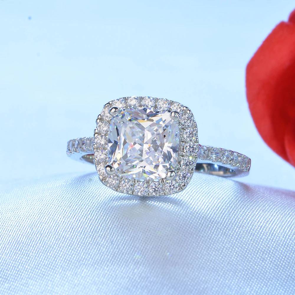 Модные драгоценные Камни Серебряное кольцо аметист кольцо с синим сапфиром Серебро 925 Ювелирное кольцо с аквамарином для женщин обручальные кольца