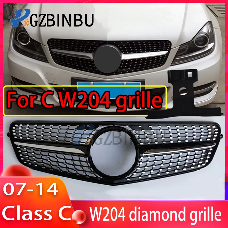 Для benz Class C w204 решетка бампера W204 C180 Алмазная C200 по всему небу звезда 2007-2014 C260 |
