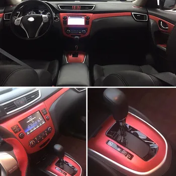 

For Nissan X-Trail 2016-2019 Interior Central Control Panel Door Handle Carbon Fiber Stickers Decals Car styling Accessorie