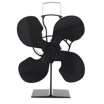 

4-Blade Heat Powered Stove Fan For Wood /Log Burner/Fireplace Increases 80%