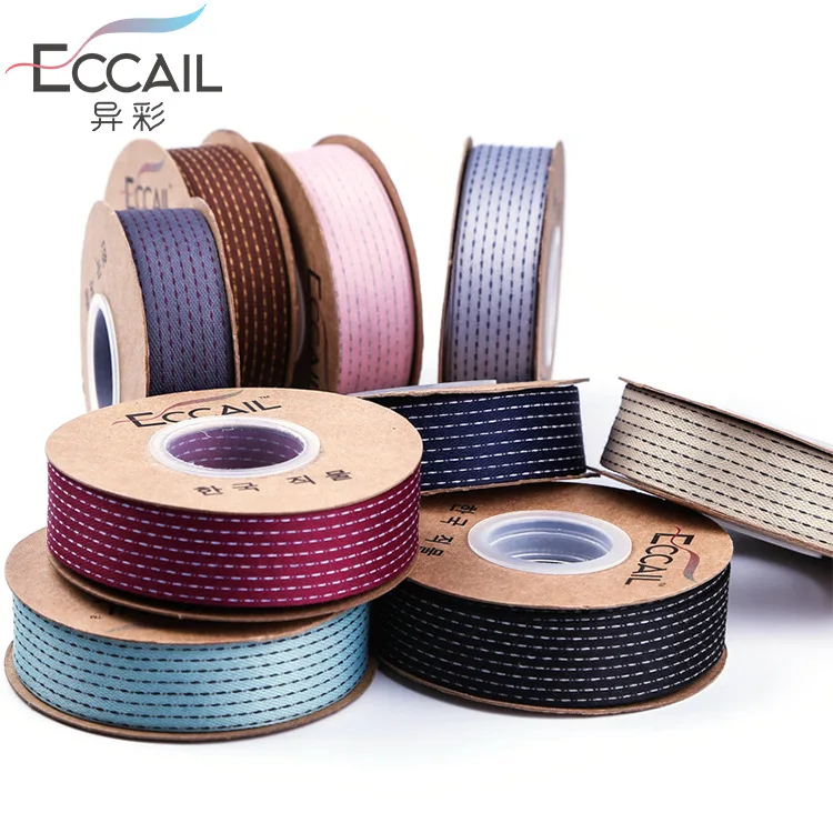 

10 Yards Stitch Ribbons 25/40MM Dotted Line Stripe Cotton Ribbon For Hair Bows DIY Crafts Handmade Accessories