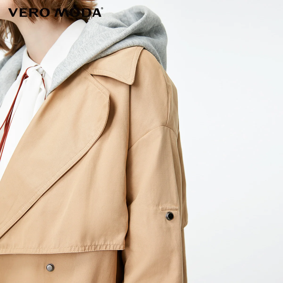 Vero Moda женское хлопковое пальто со съемным капюшоном | 319121515