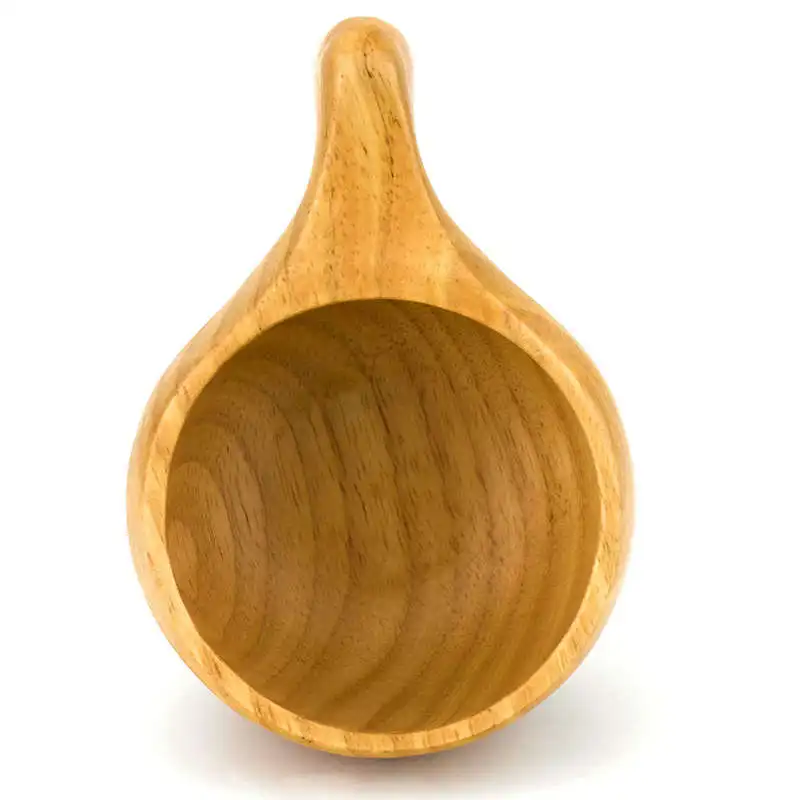 Wood Mug, Tea Cup, Novelty Coffee Mugs- Rubberwood