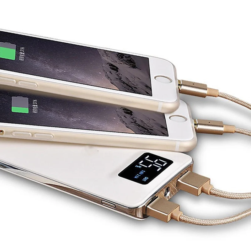 1 портативный 20000Mah Lcd Мобильный Внешний аккумулятор зарядное устройство для банк питания для мобильного телефона смартфон с двойным USB удобный
