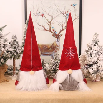 

Christmas Doll Pendant Christmas Faceless Gnome Santa Decoration Xmas Tree Hanging Ornament for New Year Home Party Decor Gift