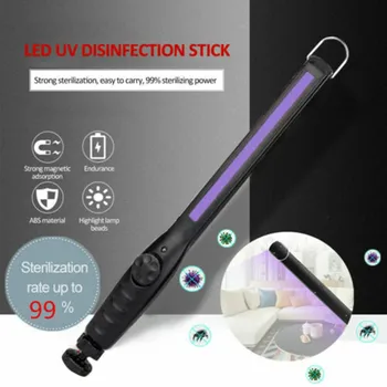 

1PC Ultraviolet Lamps LED UV Disinfection Lamp Battery Charging Portable UVC Sterilizer Light Tube for home office clean tool