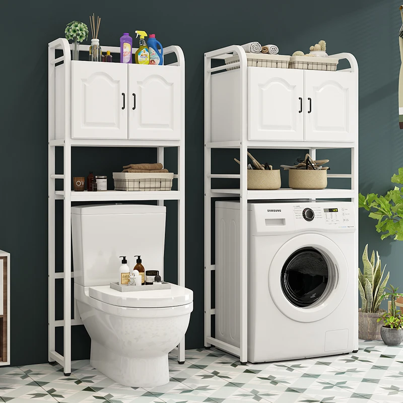 浴室収納棚 ホイール付き 白 多機能収納ラック1446 浴室収納棚 ホイール付き 白 多機能収納ラック1446