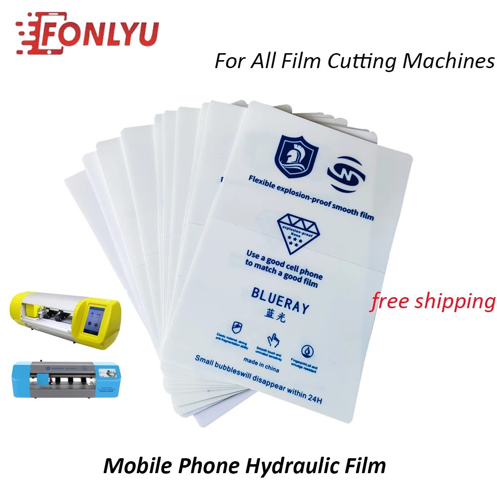 50pc/lot Flexible Hydrogel Film Compatible For Sunshine SS-890C Screen Protector Film Cutting Machine Phone Cutting Front Film sunshine ss 057 series new flexible hydraulic film for phone screen protector cut for auto film cutting machine front tools