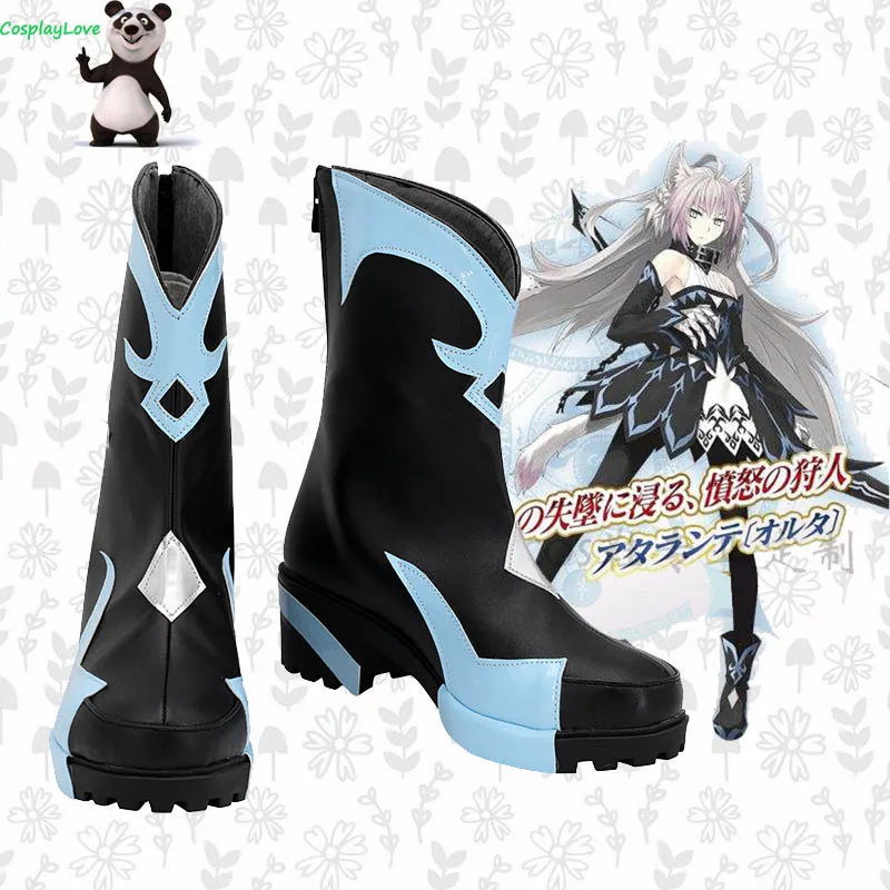 

FGO Fate Apocrypha Fate Grand Order Berserker Atalanta Alter Black Cosplay Shoes Long Boots Leather Custom Made For Halloween