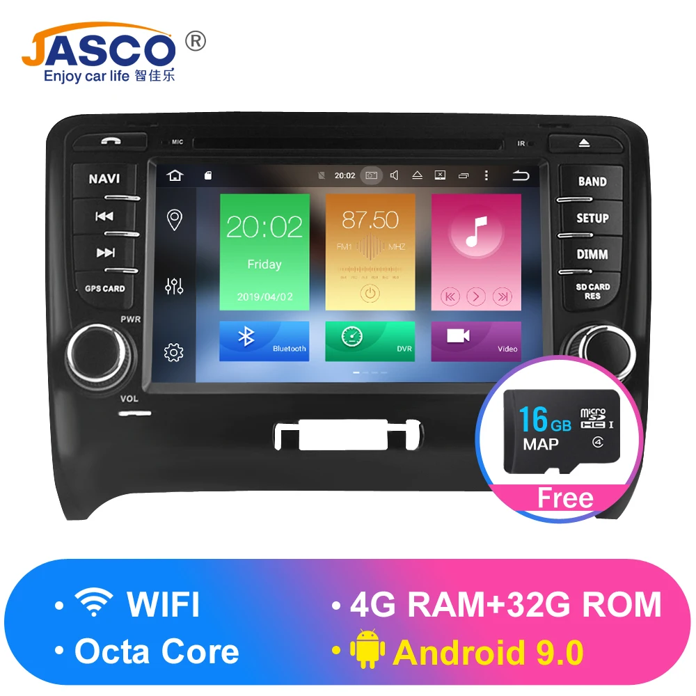 

4G RAM Android 9.0 Car DVD Stereo Multimedia Headunit For Audi TT MK2 8J 2006 2007 2008+ Auto Radio GPS Navigation Video Audio