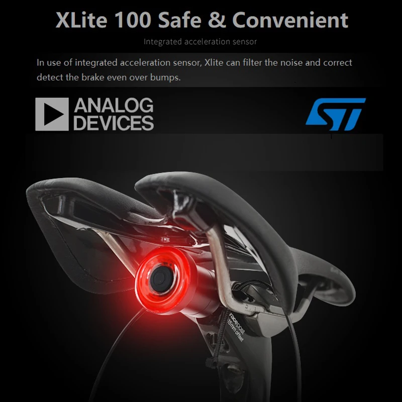 Enfitnix светодиодный светильник умный задний велосипедный светильник Luz Bicicleta XLite 100 задний светильник автоматический запуск/остановка торможения зондирование Водонепроницаемый IPX6