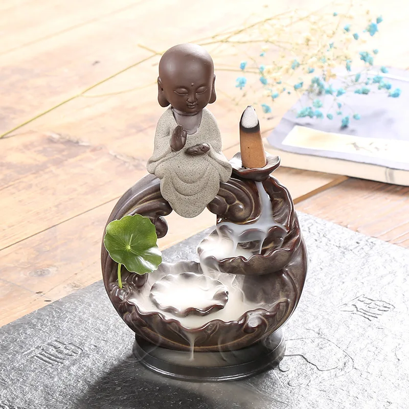 

2019 Encens Incenso Sand Mountain Running Water Small Monk Insertion Line Incense Ceramic Burner Office And Home Furnishings