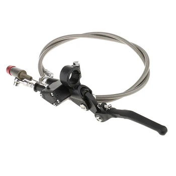 

47inch 1200mm Left Hydraulic Clutch Lever Master Cylinder Pump Fit for Mini Dirt Bike Motorcycle 125cc 150cc 160cc 200cc -Black
