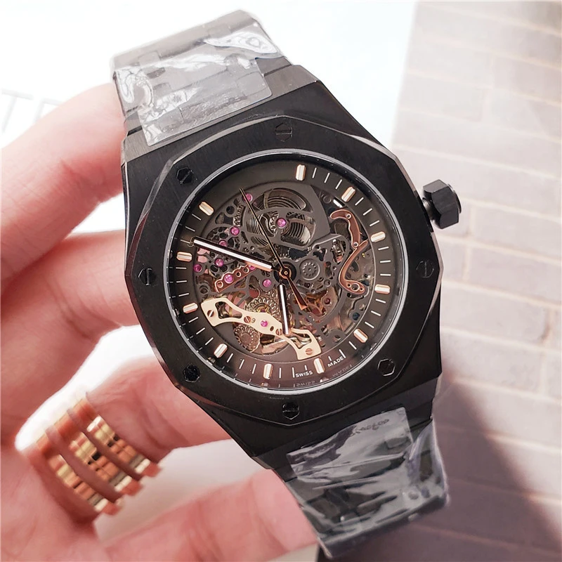

Luxury mens brand mechanical watch mens mineral mirror mechanical watch men automatic watch aaa watch skeleton mechanical watch