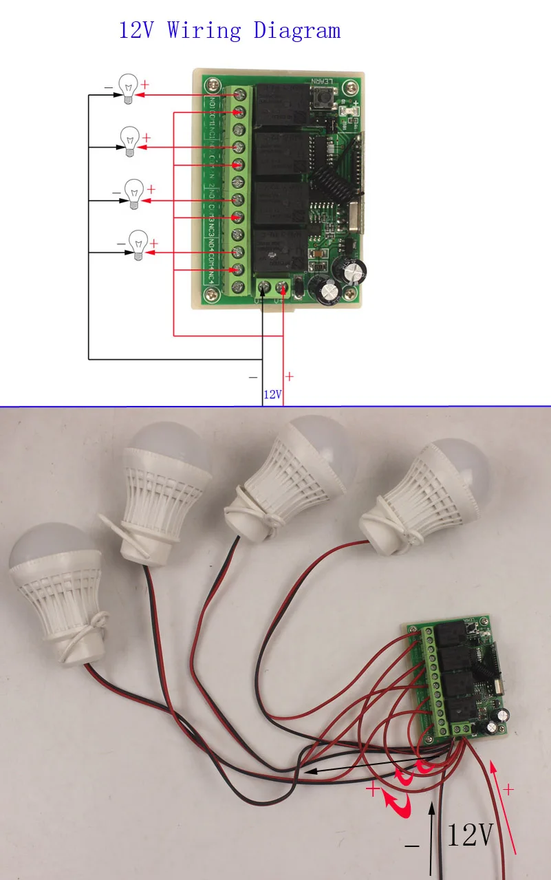 Smart 12V 4CH Channel Wireless Remote Control Relay Switch Garage Open Module-1.JPG-4