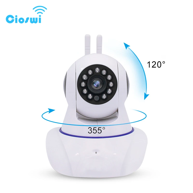 

Cioswi Wireless Wifi IP Camera Motion Detection Alarm CCTV Camera Support Two-way Audio TF Card P2P Cloud Video Survillance
