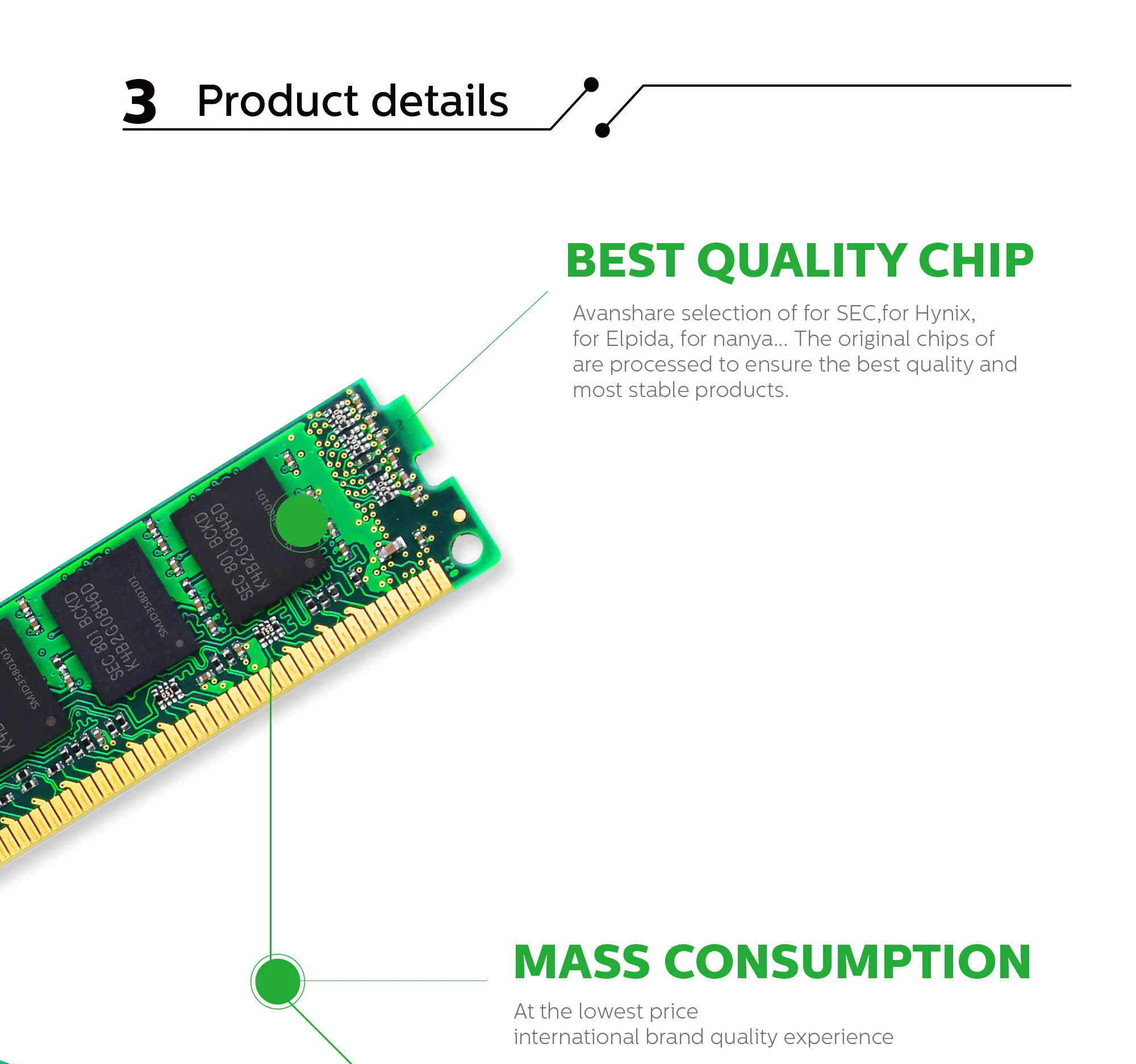 Оперативная память Avanshare DDR3 4 ГБ/8 ГБ 1333 МГц/1600 МГц и 2 Гб 1333 МГц для настольных ПК 240pin 1,5 в DIMM Intel/AMD