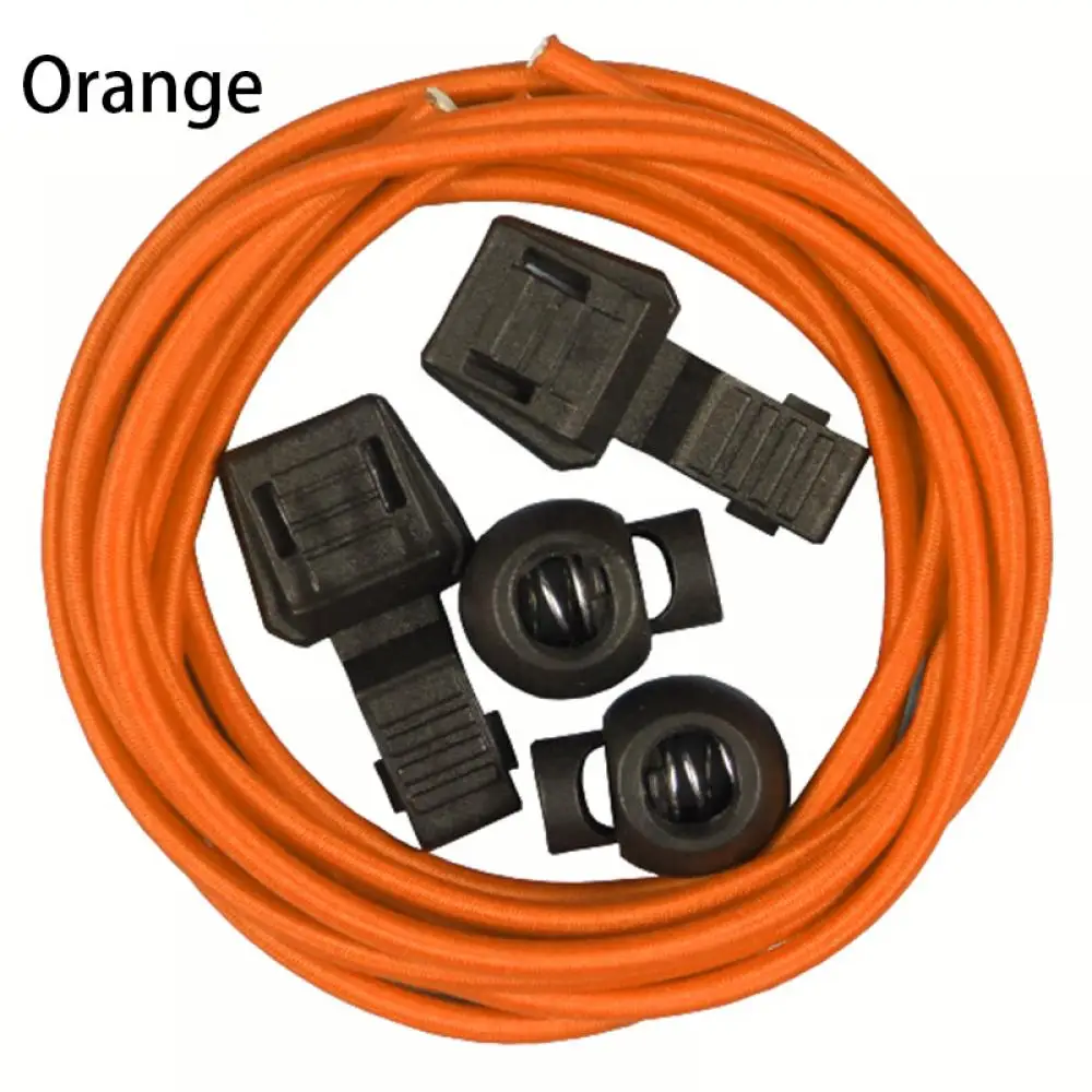 orange Новинка! 1 пара цветных эластичных спортивных шнурков, шнурки для триатлона, тренировочные шнурки для бега, бега, ленивых шнурков, Новое поступление - Цвет: orange