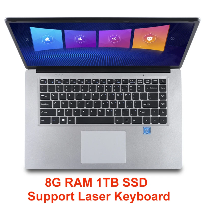 Ноутбук 15 дюймов с 8 Гб ОЗУ 1 ТБ 512G 256G 128G SSD ноутбук Intel четырехъядерный нетбук для